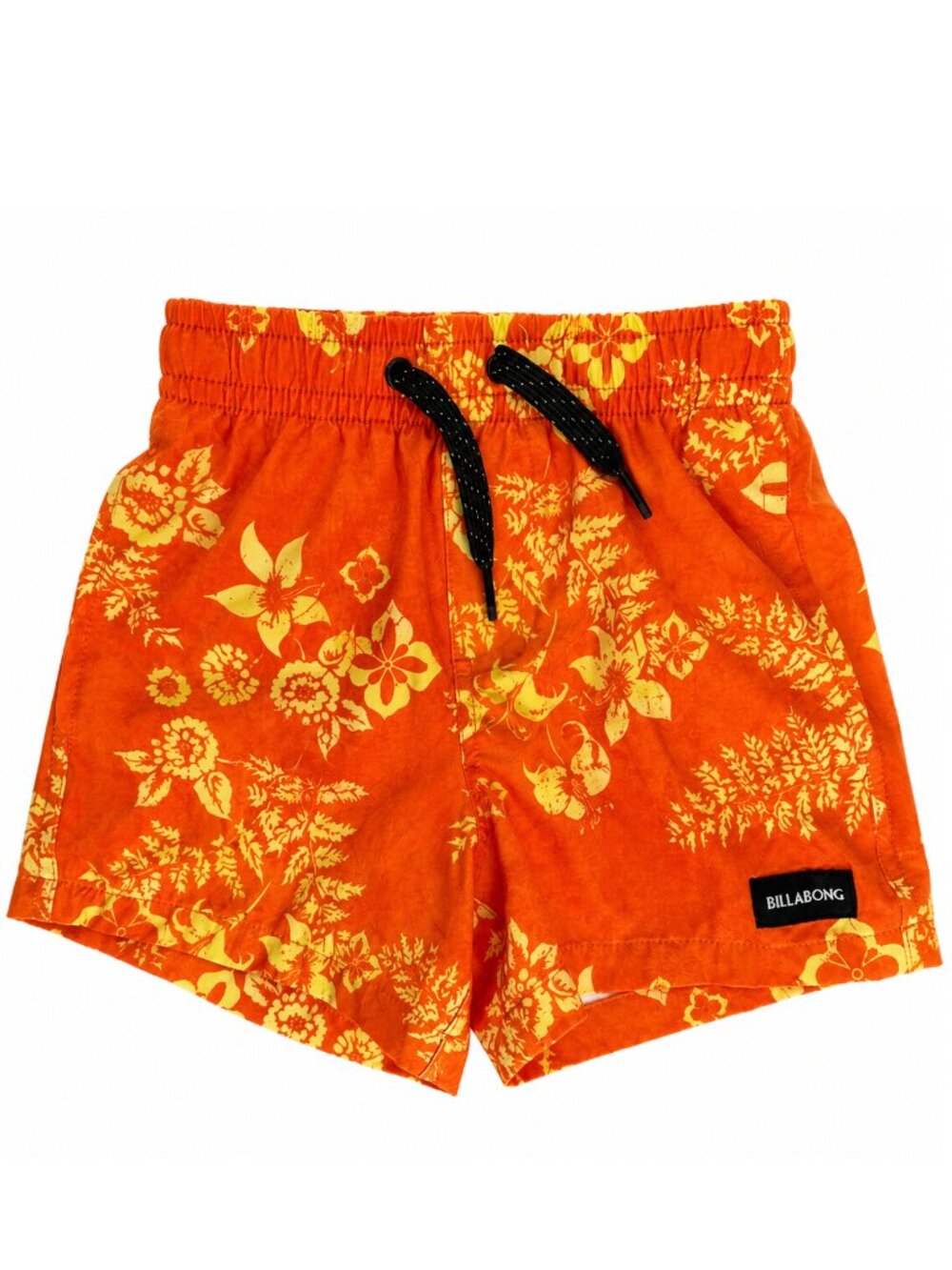 Billabong Kids XS 4/5 Orange Floral Lined Swim Trunks Board Shorts Beachwear